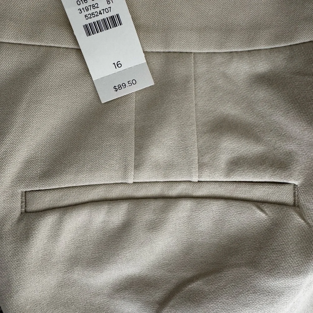 Talbots Chatham Ankle Elegant Cream Women's Pants 16 - Picture 7 of 7